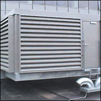 Absorptive noise barriers can maximise the noise absorptive area whilst allowing uninterrupted air flow for ventilation.