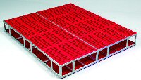The configuration of this unit is identical to the full perimeter standard timber pallet currently in use, allowing for complete inter-changeability.