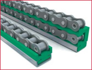 Roller chain guides available in 1,2, or 3 mtr length and supplied in all material grades.