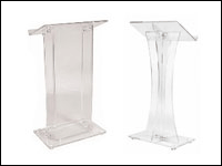 At New Wave Acrylics we offer a wide range of custom made podiums.
