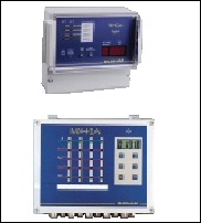 Gas dectection panels with displays and alarm outputs, rack mount and wall mounting, gas sampling systems.