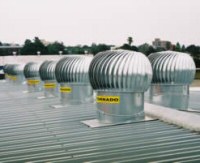 Roof Ventilation System - the ultimate turbine roof ventilator. Positive extraction removes heat, fumes, steam and dust. Improves indoor air quality. Water and bird proof.