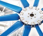 Low noise industrial axial fans ideally suited for commercial process cooling applications.