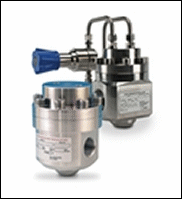 Back-pressure regulators control inlet pressure by balancing an adjustable spring force against the force of the inlet pressure.