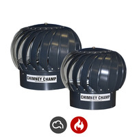 Chimney Champ extracts unwanted smoke effortlessly. Extracts irritable smoke and odours and prevents down-draughts and rain entering the chimney.