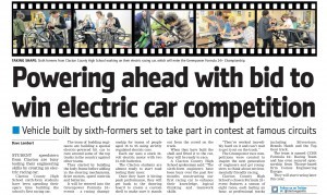 Powering Ahead with Bid to Win Electric Car Competition