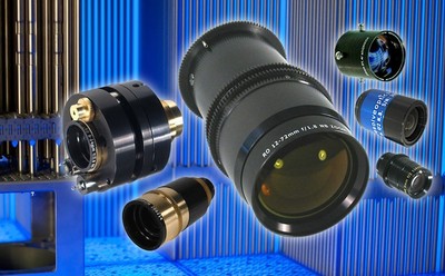 Radiation tolerant lenses for nuclear monitoring systems