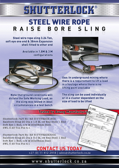 Steel Wire Rope Raise bore Slings
