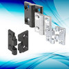 180 degree screw-on hinge without hinge pin reduces assembly time, cuts costs